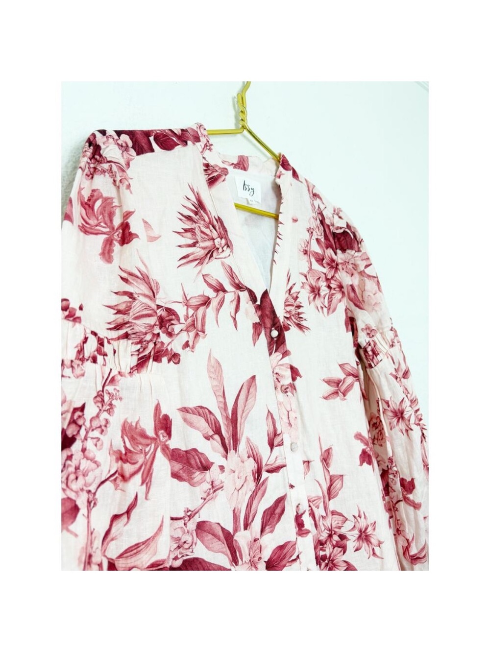 Issy Rumor Maxi Dress In Protea Size 12 Linen Floral Coquette Cottagecore Modest - Picture 3 of 12